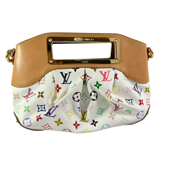 Genuine LOUIS VUITTON Judy PM Monogram White Multicolore Chain Shoulder Bag - Picture 11 of 16